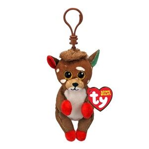 Ty Beanie Bellies Juno the Christmas Reindeer clip